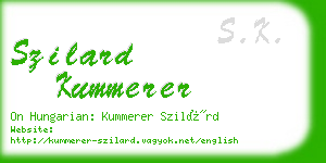 szilard kummerer business card